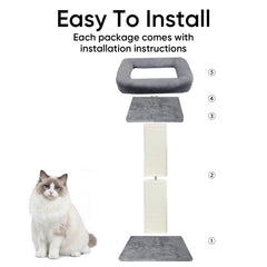 AGYM cat scratching post base shown from above to highlight its footprint.