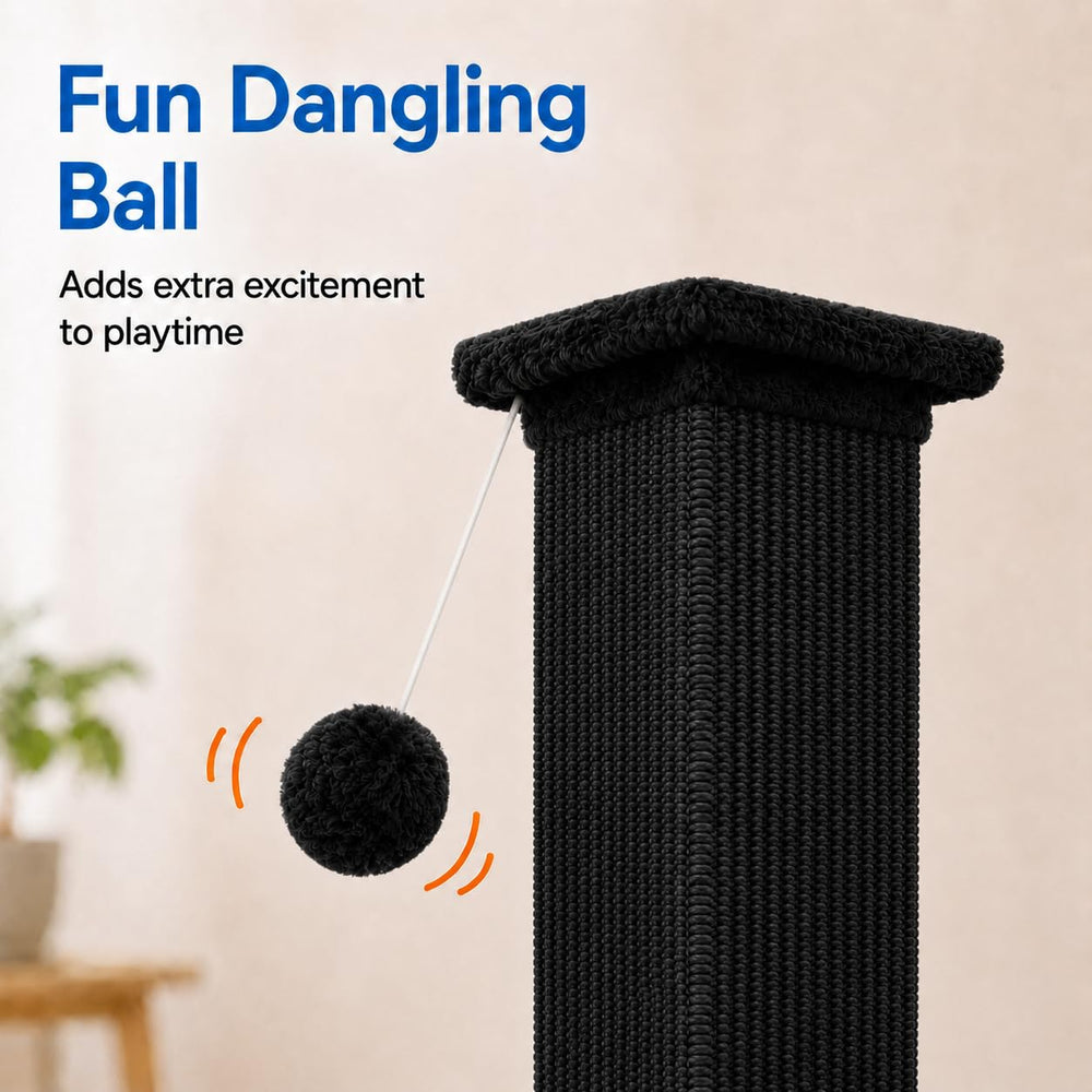 AGYM cat scratching post shown with its wide plush-covered floor-standing base.