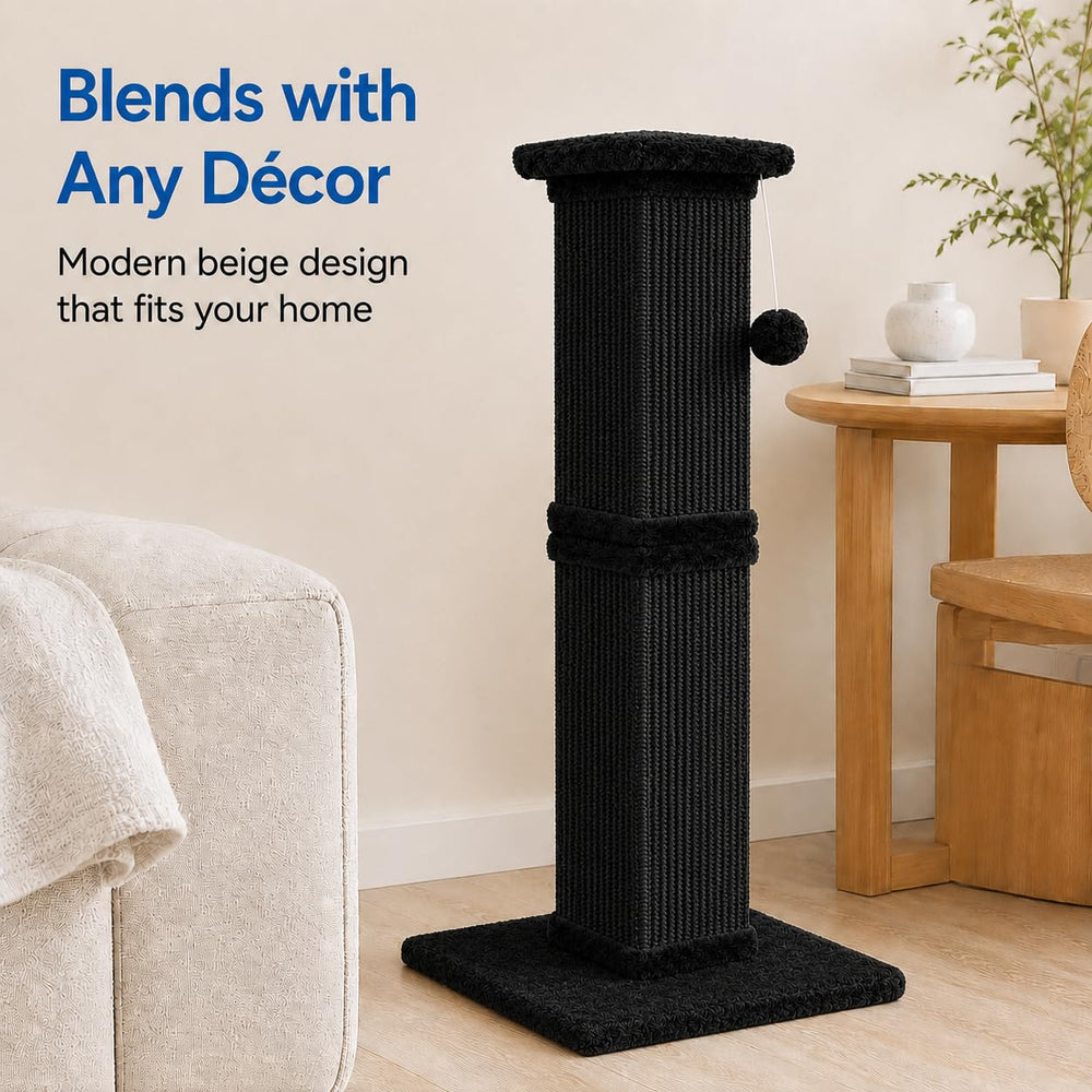 AGYM cat scratching post placed in a living room as an indoor cat activity spot.
