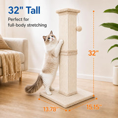 AGYM cat scratching post close-up showing the textured sisal scratching panels.