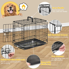 Aidoly small dog crate door detail showing its sliding bolt lock.