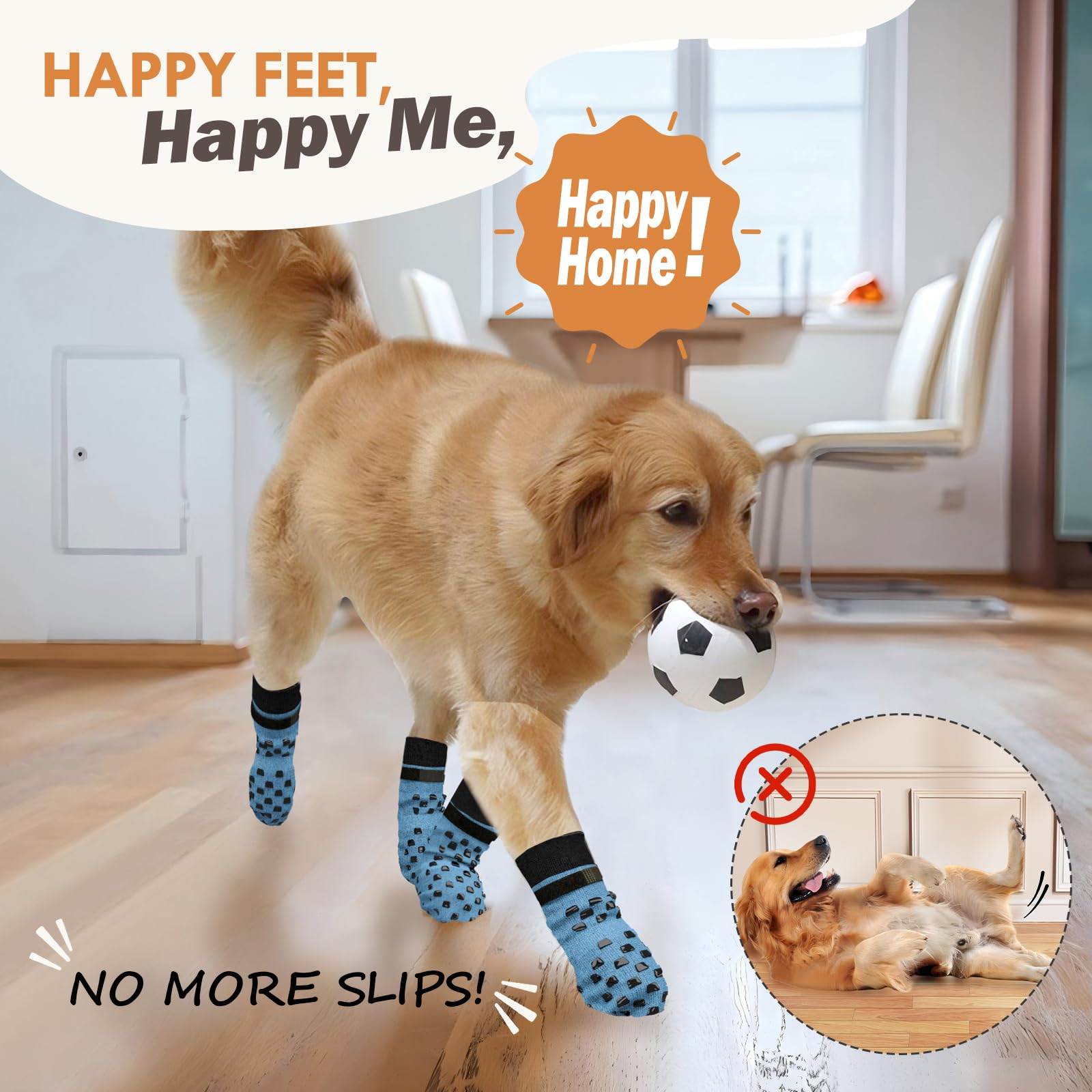 AIEDOULER dog socks shown in close-up to display the flexible cotton and polyester fabric.