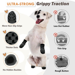 AIEDOULER dog socks showing the grip surface on the opposite side.
