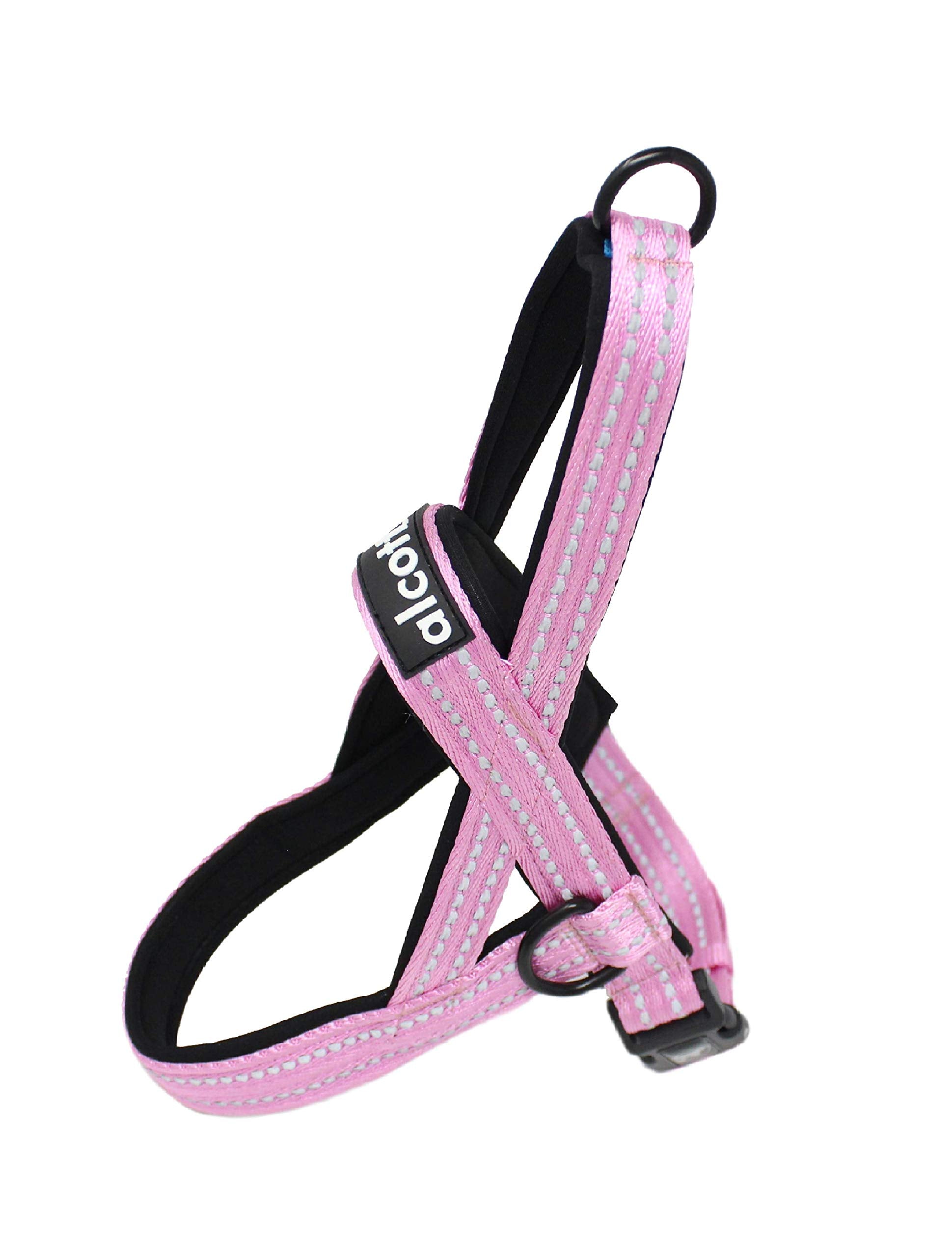 Alcott Norwegian Harness in pink, shown from the front.