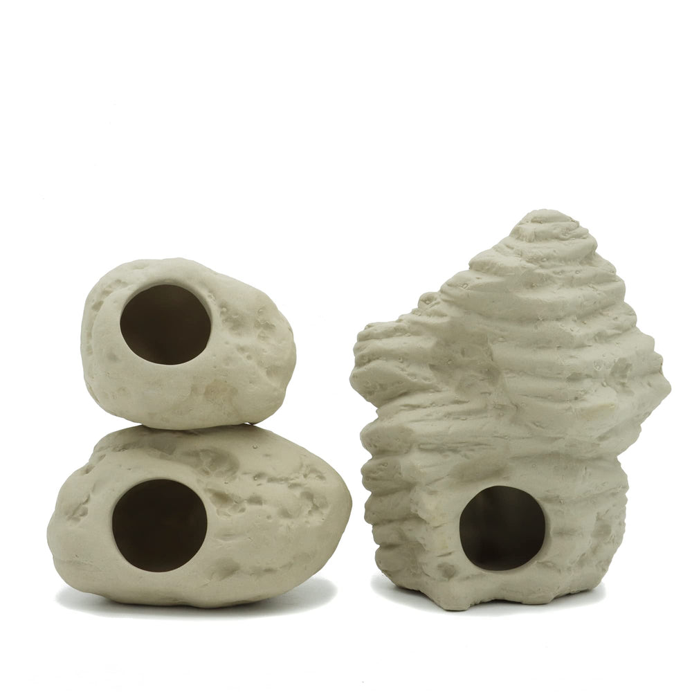 ALEGI Aquarium Rock Caves arranged in a stackable rock-cave formation.