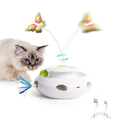 ALL FOR PAWS 3 in 1 Interactive Butterfly Flutter Cat Toy shown from the front.