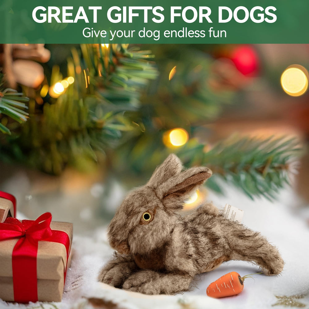 The ALL FOR PAWS Large Brown Rabbit Pet Plush Toy shown from an alternate angle.