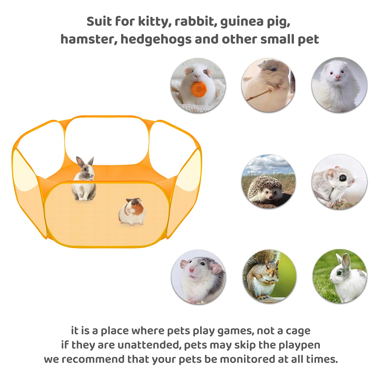 Amakunft small animal playpen folded flat for storage.
