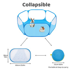 Amakunft small animal playpen folded flat for storage.