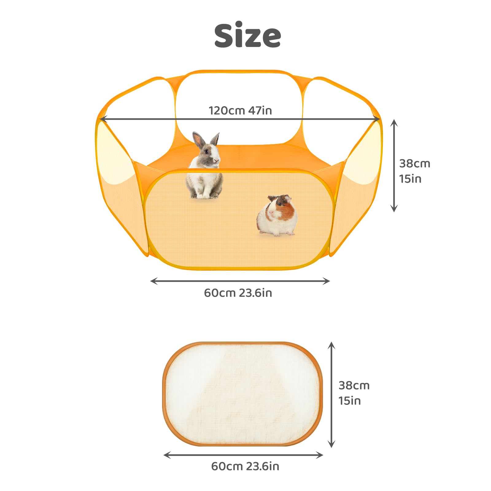 Amakunft small animal playpen set up for indoor use.