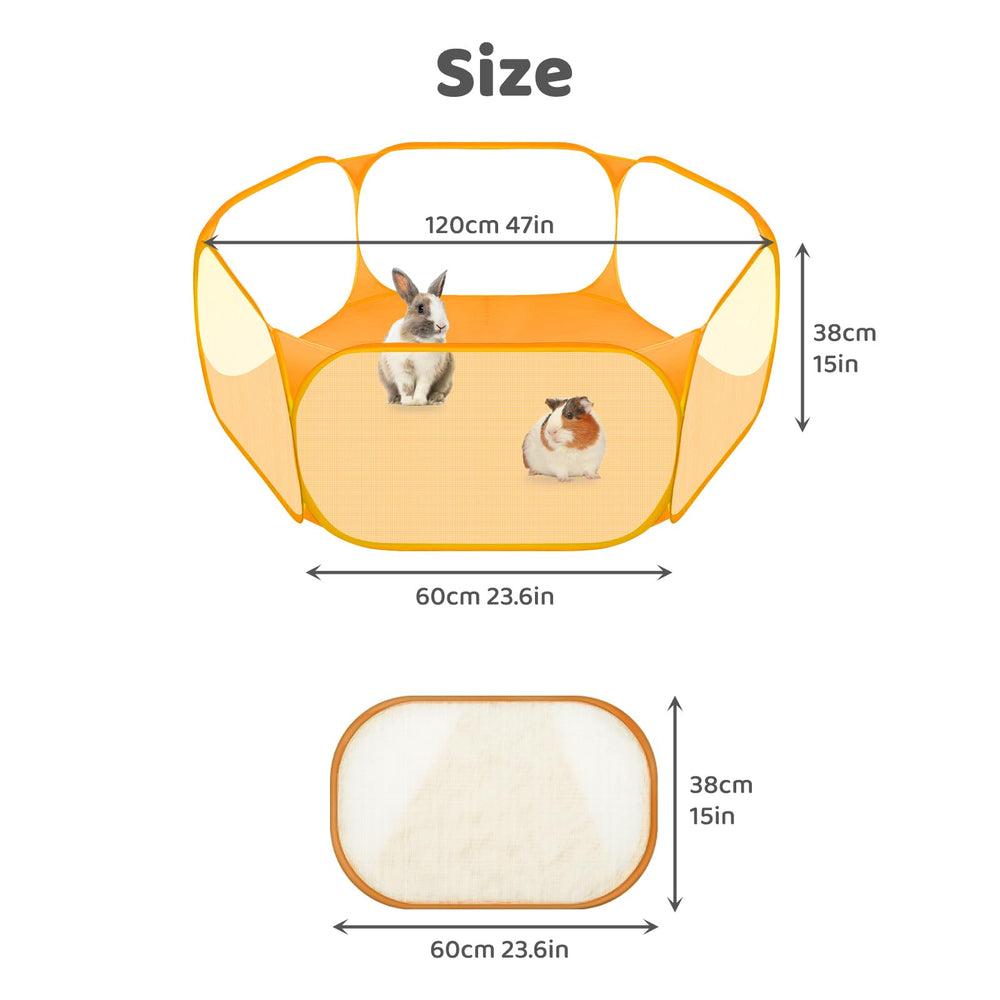 Amakunft small animal playpen set up for indoor use.
