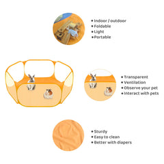 Amakunft small animal playpen close-up showing its breathable mesh.