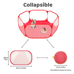 Amakunft small animal playpen shown opening with its built-in frame.