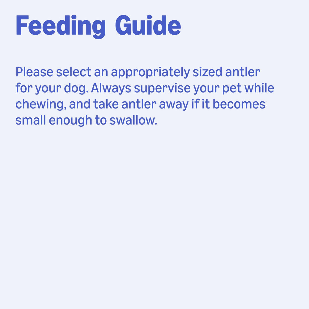 Amazon Basics elk antler dog chew packaging showing sourcing information.