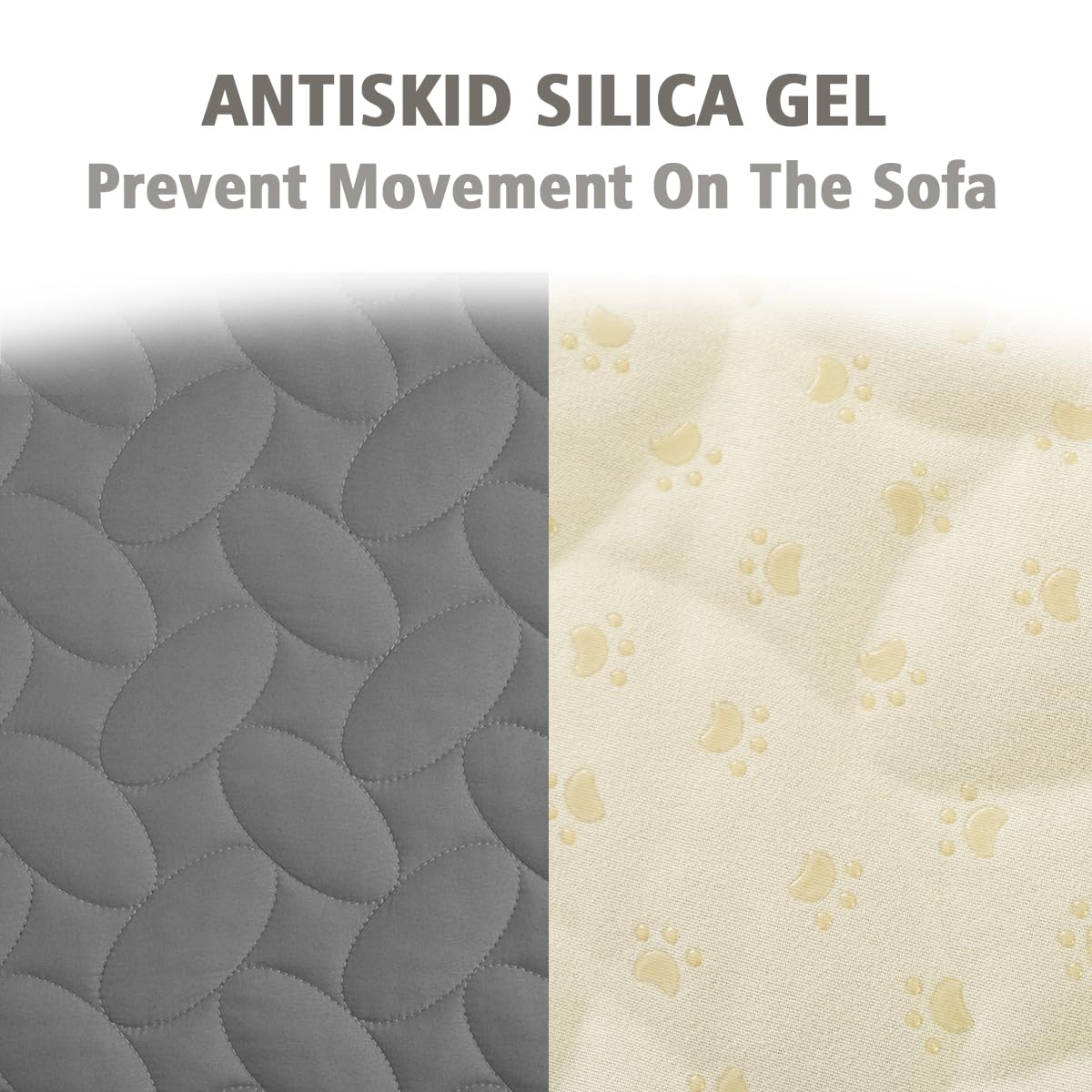 Ameritex waterproof pet bed cover placed on a sofa.