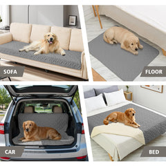 Ameritex pet bed cover detail showing the silicon-rubber puppy-paw grip design.