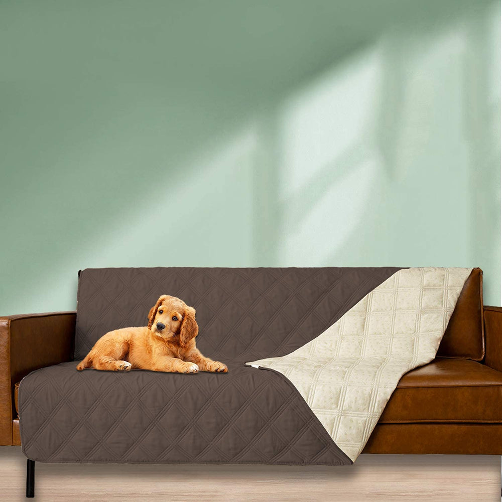Ameritex Dog Bed Cover Pet Blanket viewed from the side on a dog bed.