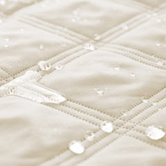 Ameritex dog bed cover close-up showing the quilted fabric layers.