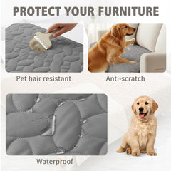 Ameritex pet bed cover close-up showing its quilted fabric texture.