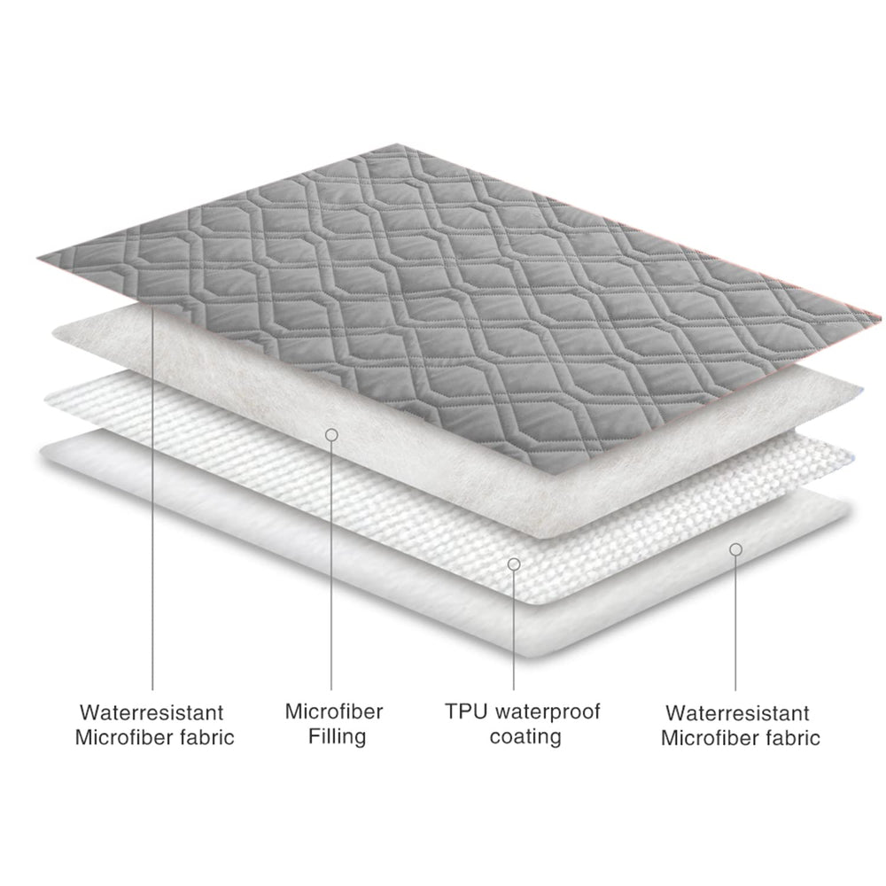 Ameritex waterproof blanket laid over a couch.
