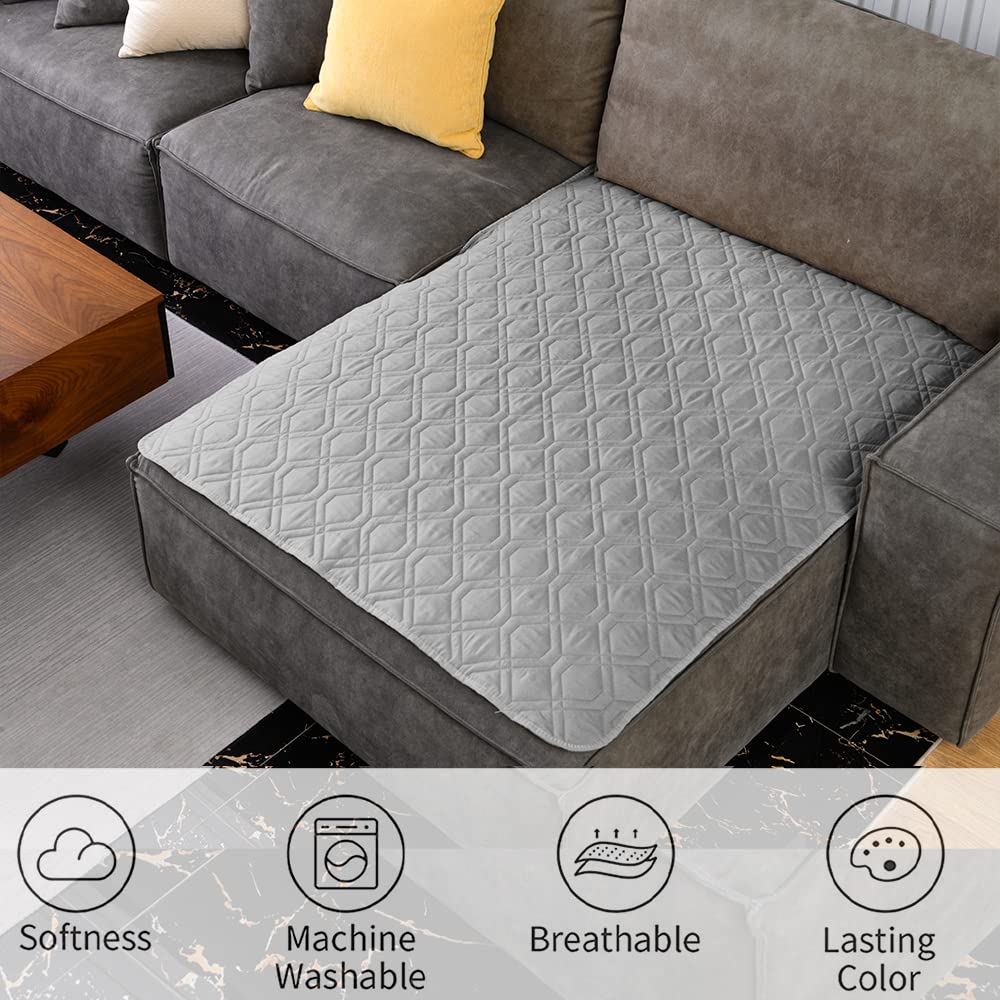 Ameritex Waterproof Blanket shown with a pet resting on the covered furniture.
