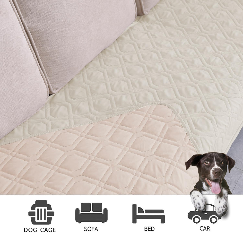 Ameritex waterproof dog bed cover showing its microfiber fabric texture.