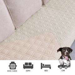 Ameritex waterproof dog bed cover showing its microfiber fabric texture.