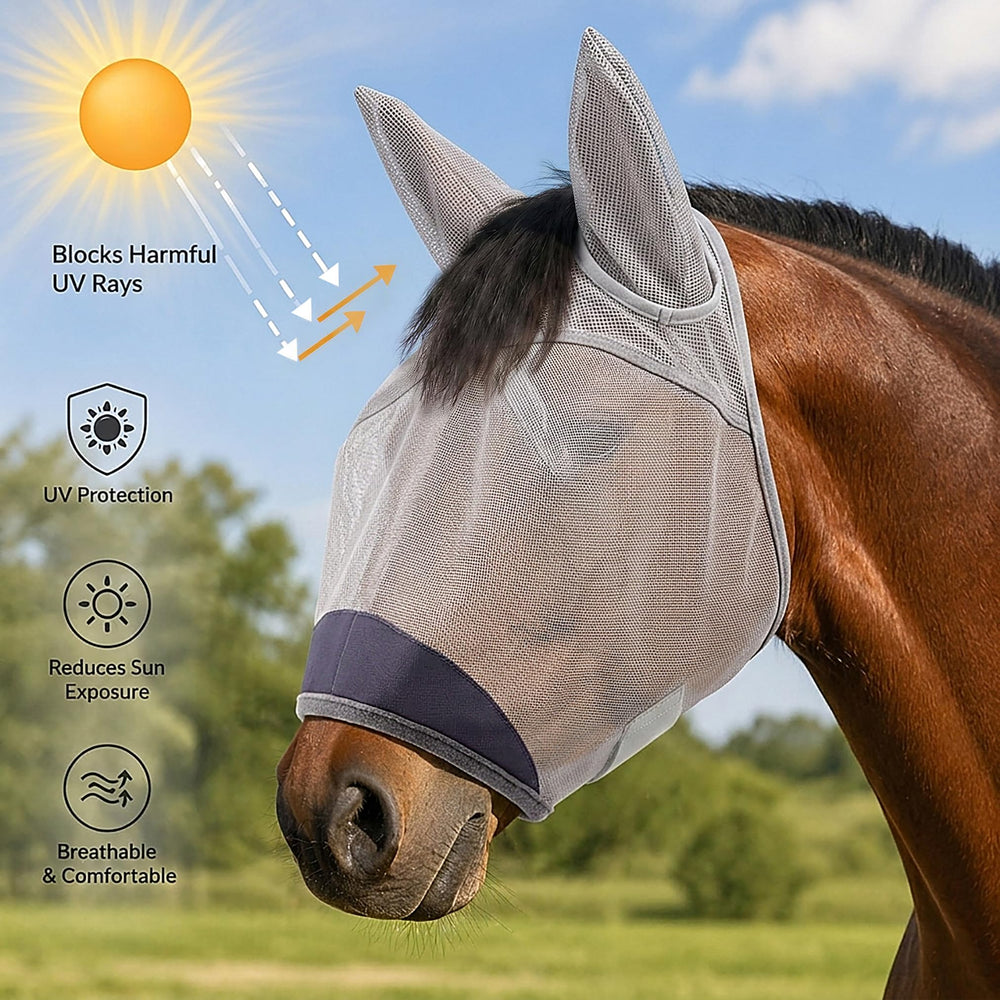Animal-Gifts horse fly mask shown from a side angle.