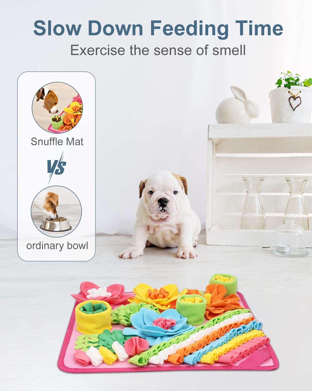 Ankilo snuffle mat with snacks hidden for a pet to find by scent.