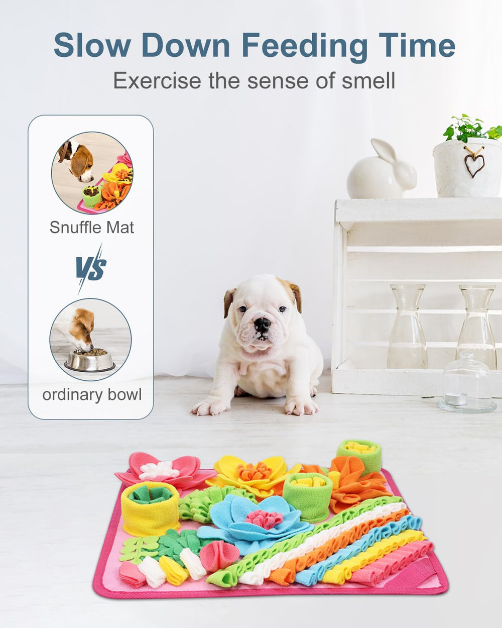 Ankilo snuffle mat with snacks hidden for a pet to find by scent.