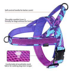 Annchwool dog harness close-up of the O-ring attachment point.