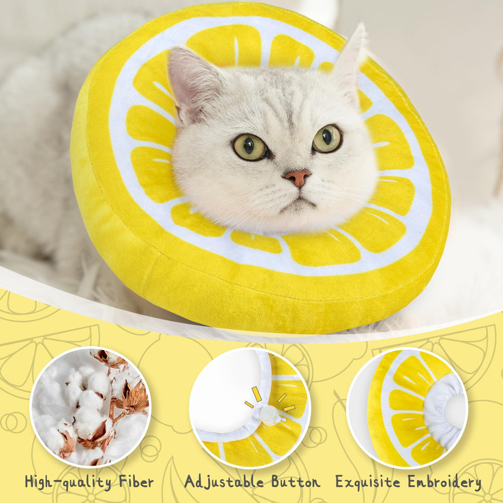 ANWA cat cone collar detail showing the adjustable inner string.