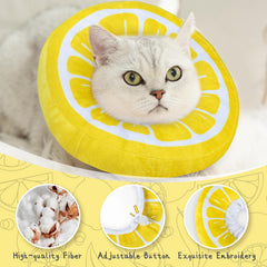 ANWA cat cone collar detail showing the adjustable inner string.