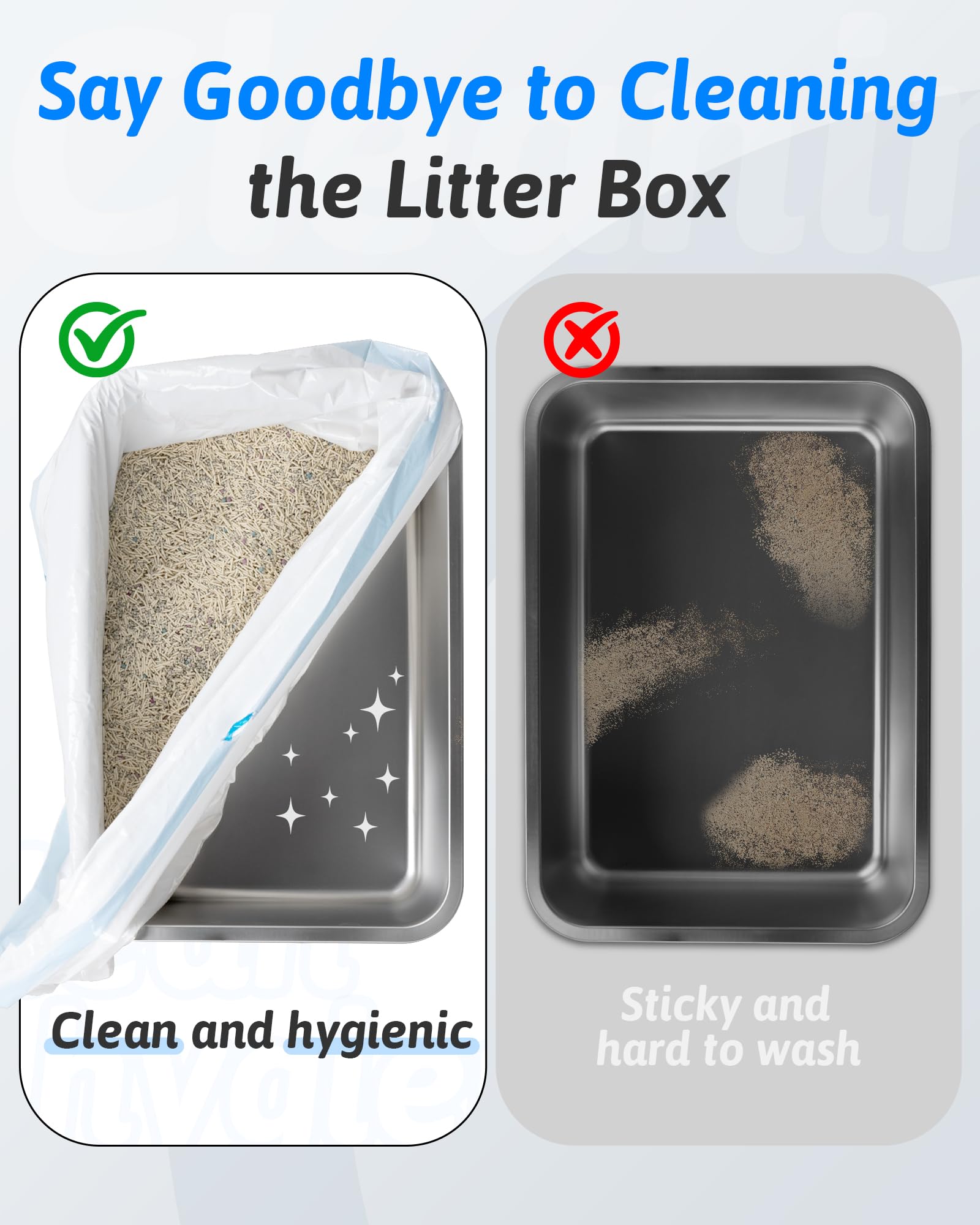 ANWA cat litter box liner material shown in a close-up view.