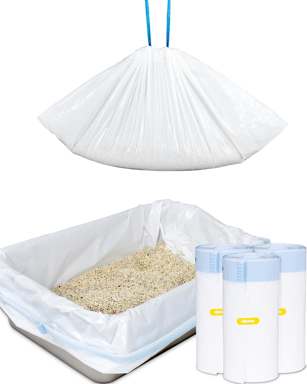 ANWA cat litter box liners shown from the front.
