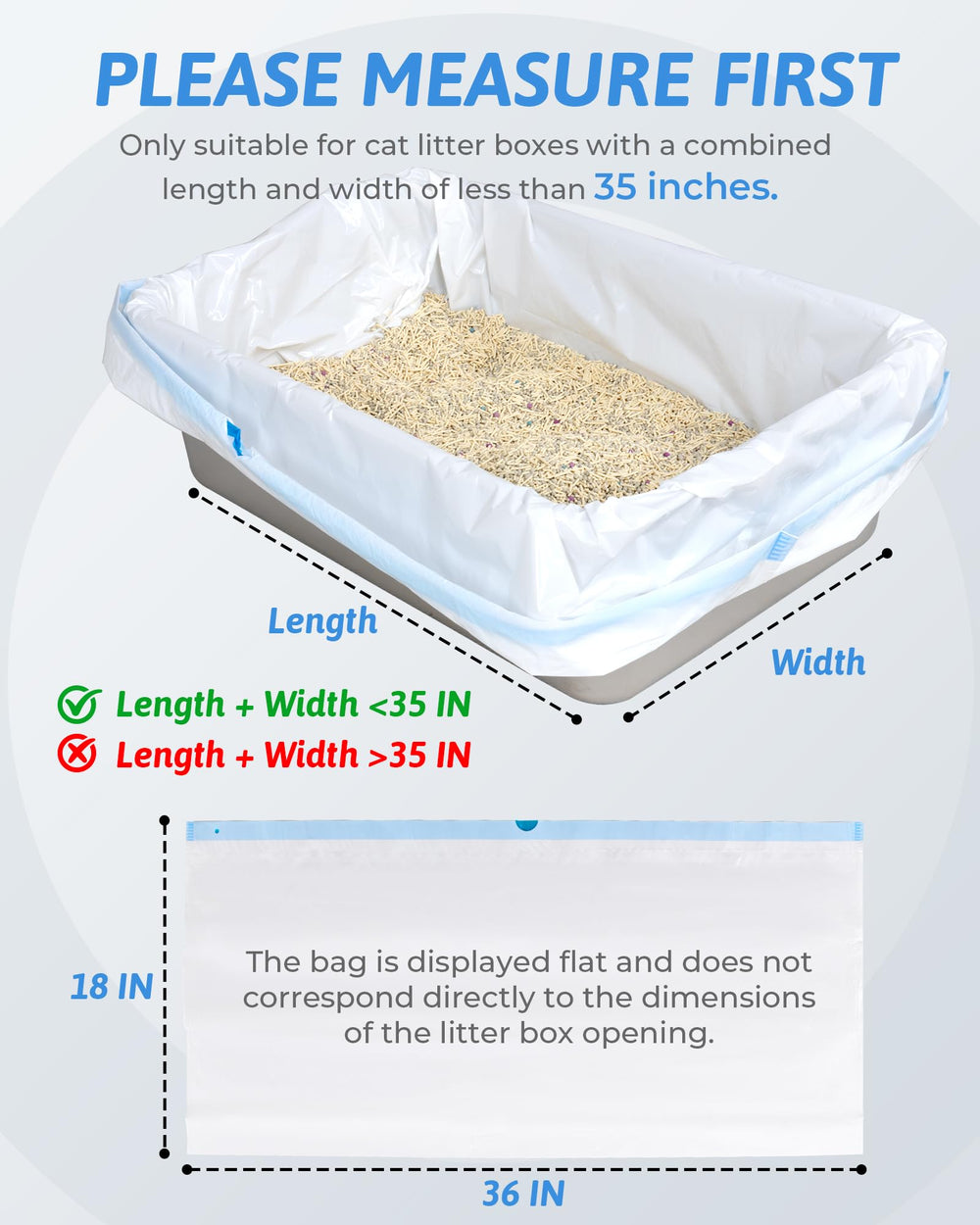 ANWA cat litter box liner shown with an oval litter pan.