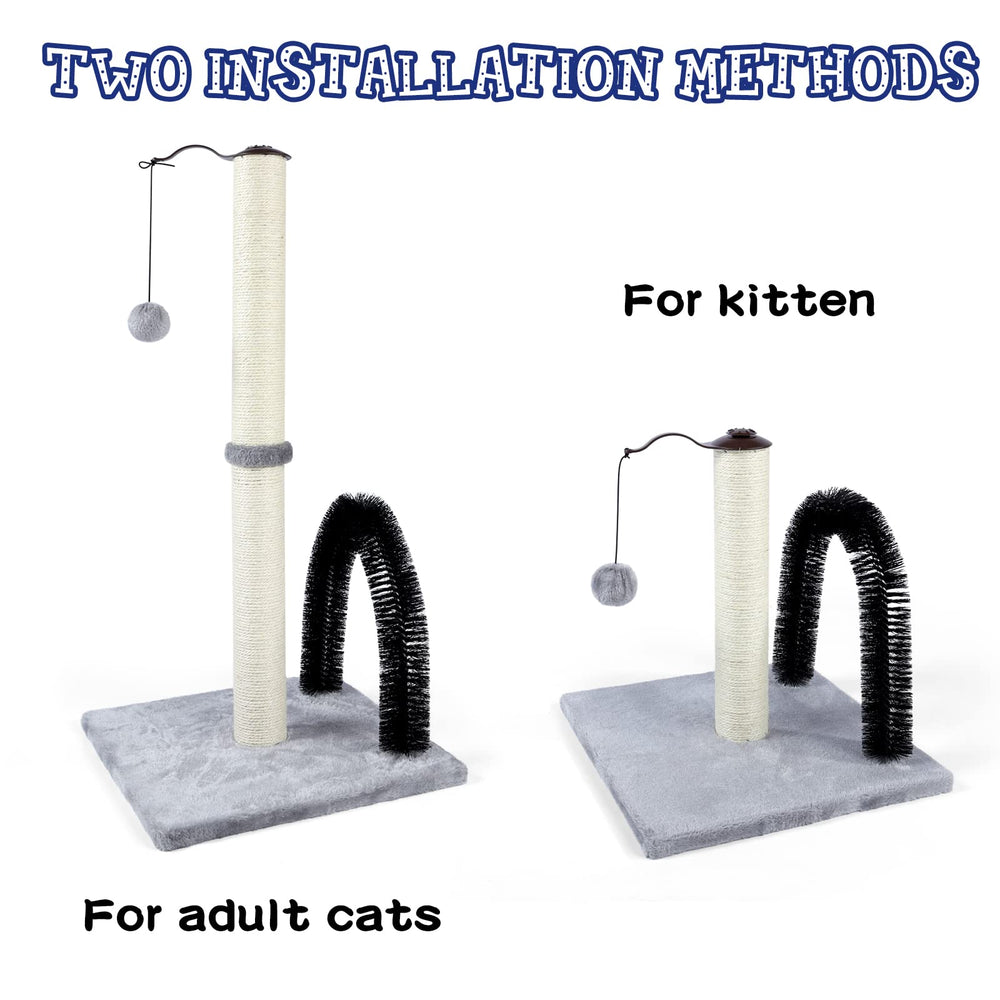 ANWA cat scratching post in the shorter configuration for kitten access to its features.