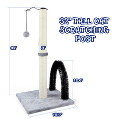 ANWA cat scratching post close-up showing the natural sisal scratching surface.