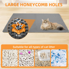 Anywish Cat Litter Mat close-up showing the soft EVA resin surface.