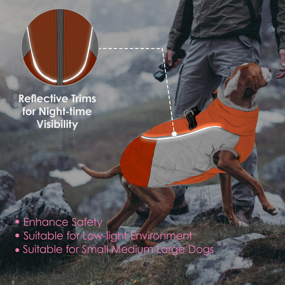 AOFITEE Dog Coat detail showing its adjustable abdominal straps.