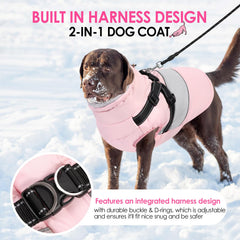 AOFITEE dog coat shown from the back with its zipper visible.