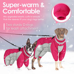 AOFITEE dog coat close-up showing the warm polar fleece lining.