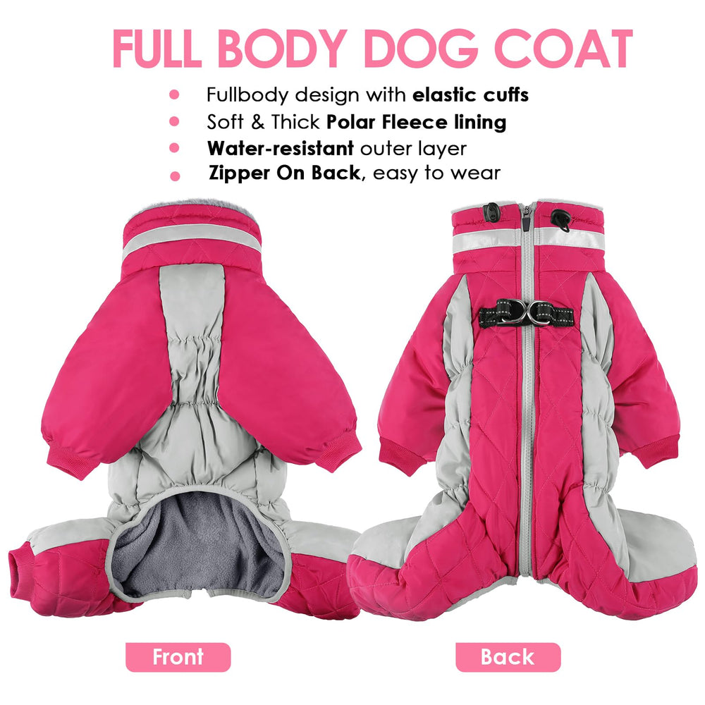 AOFITEE dog coat showing its four-legged full-body coverage.