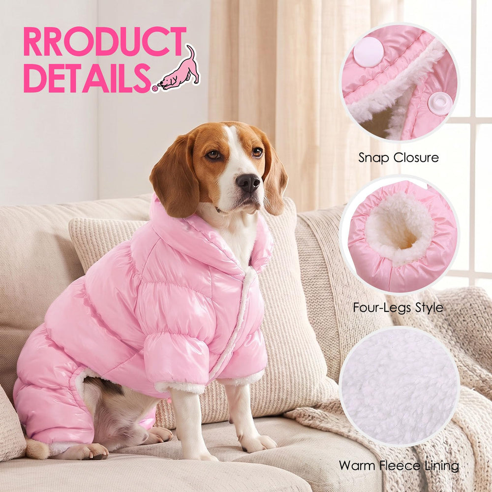 AOFITEE dog coat showing its elastic four-leg design.