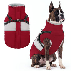 AOFITEE dog coat shown from the front, with its winter jacket shape visible.
