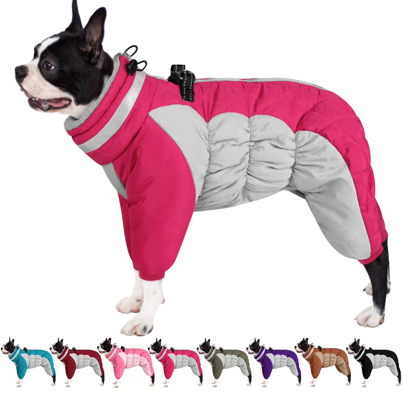 AOFITEE dog coat shown from the front to show its overall shape.