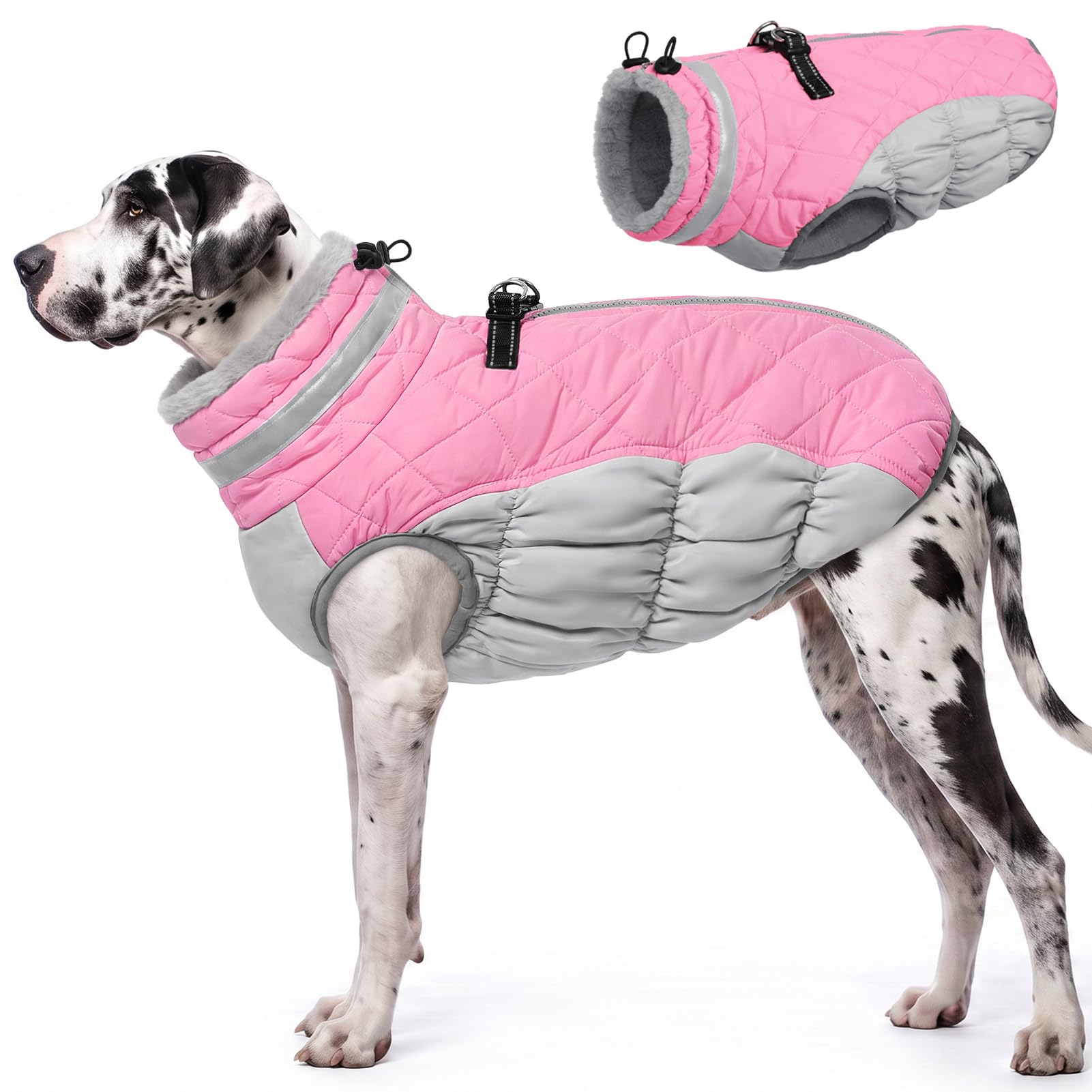 AOFITEE dog coat shown from the front.
