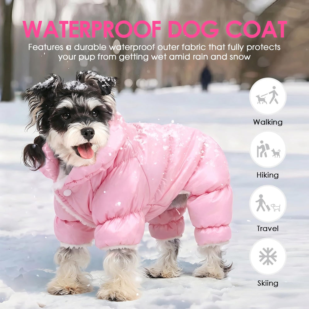 AOFITEE dog coat close-up showing the protective outer shell.