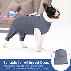 AOFITEE Dog Recovery Sleeve for Hind Leg in bluegrey, size S.