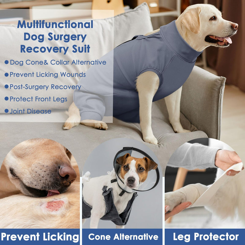 AOFITEE Dog Recovery Sleeve for Hind Leg shown covering a dog's hind-leg area.